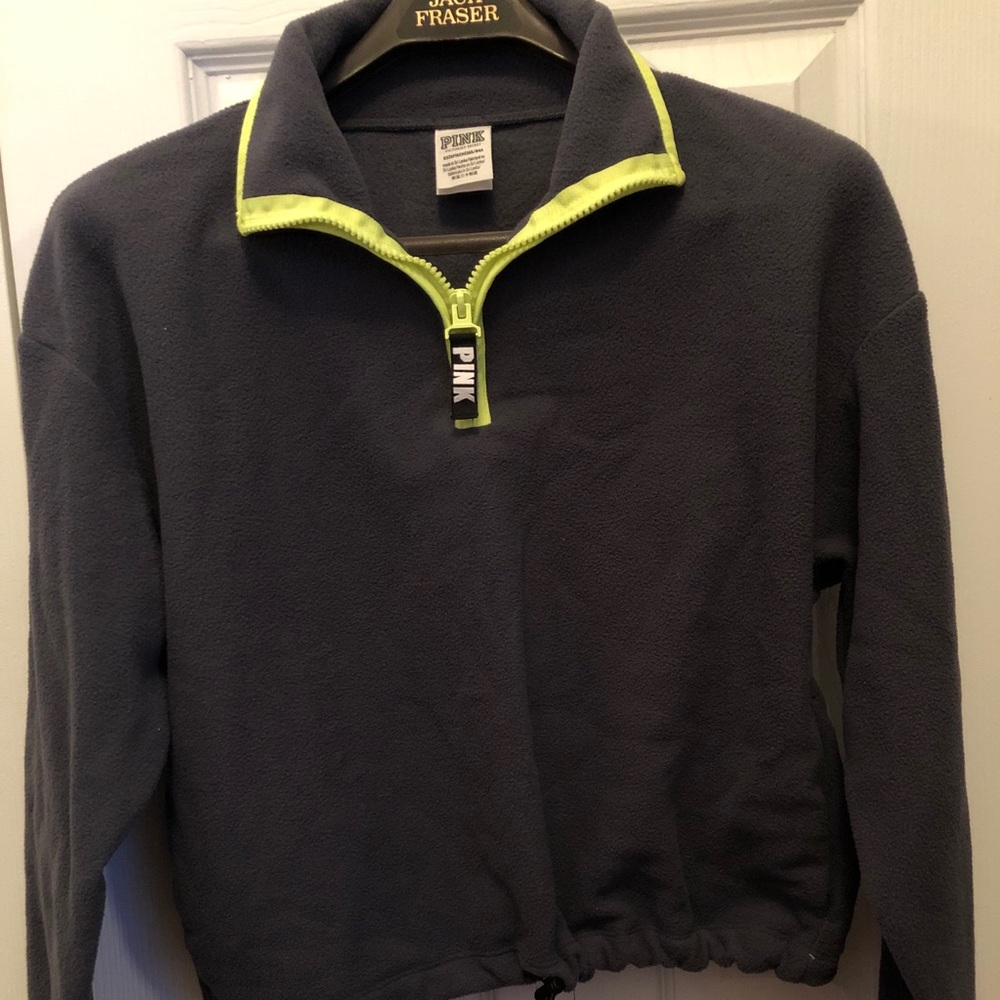 Pink by Victoria secret crop quarter zip
